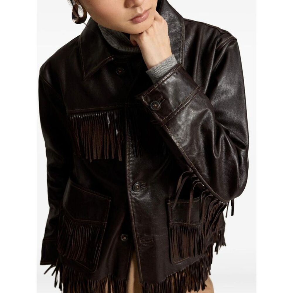 Ralph Lauren Brown Jackets - Leather Jackets Women - Picture 3 of 6